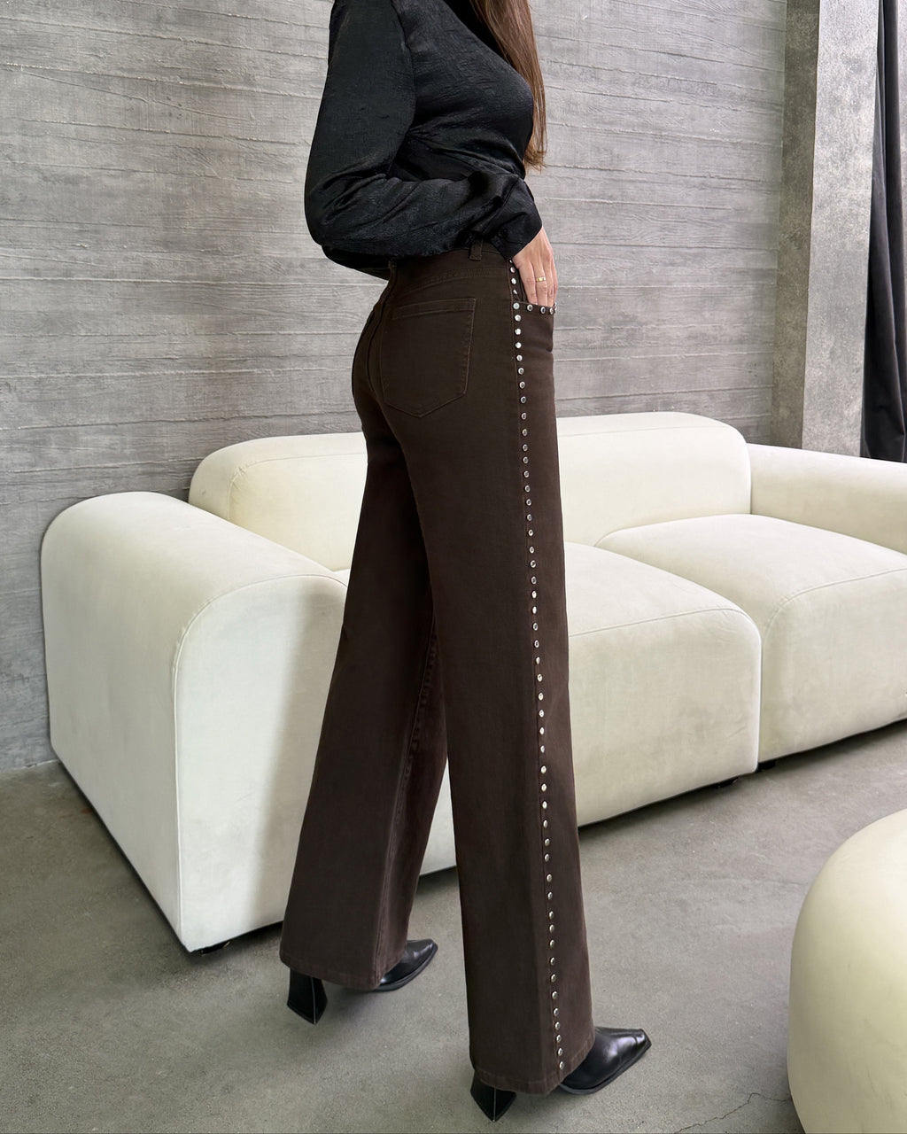 Pantalon Best Wide Leg Clouté