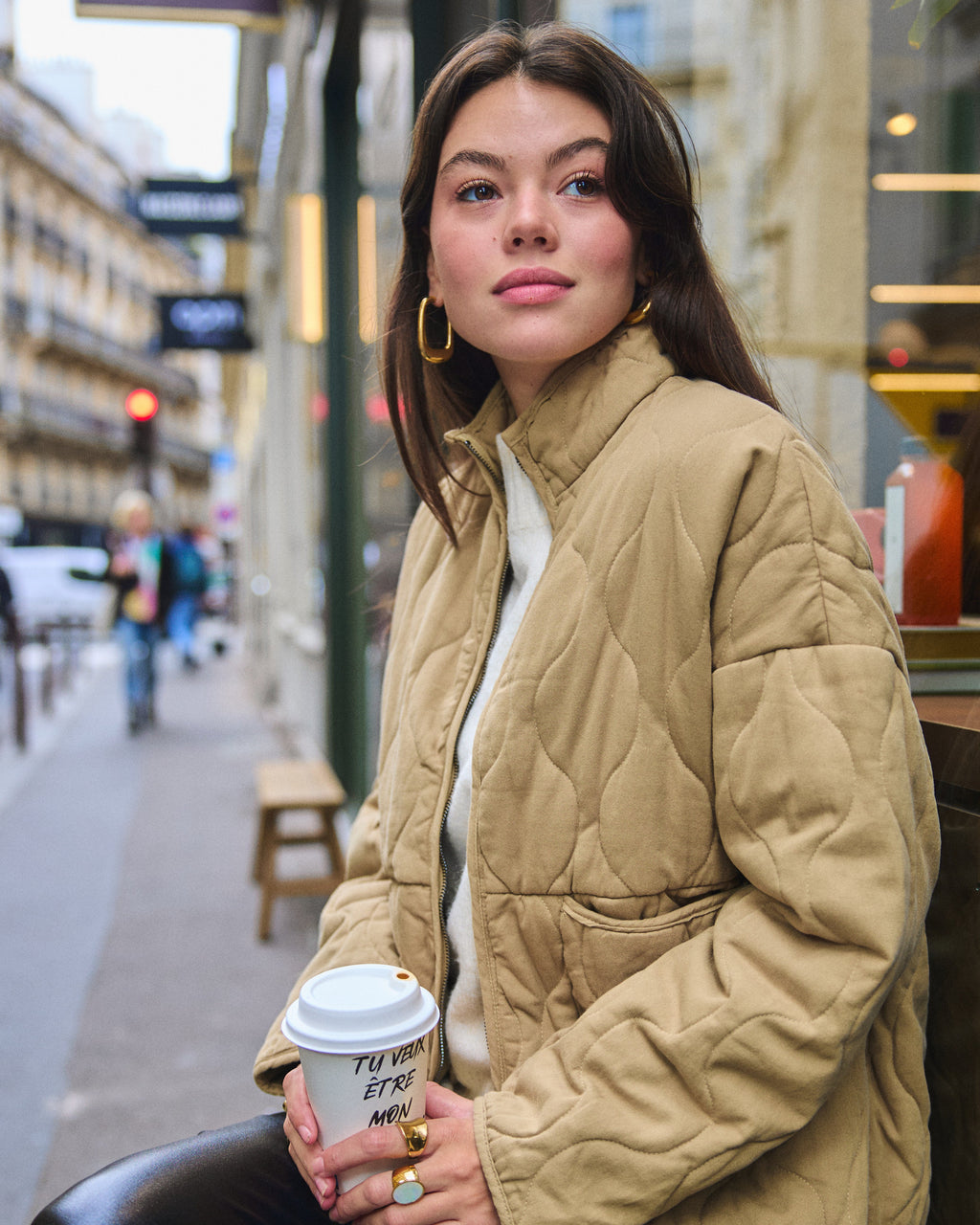 Veste Quilted Beige